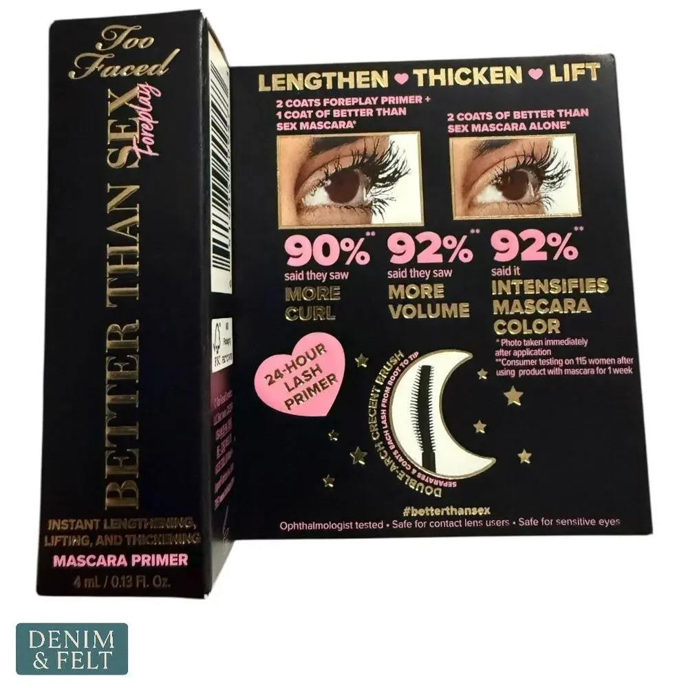 NEW Too Faced Better Than Sex Foreplay Mascara 4ml 2pc Set Mini‎ Travel Size